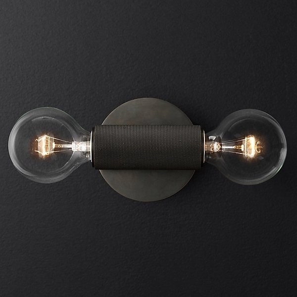 Бра RH Utilitaire Inline Sconce Black Темная бронза в Новосибирске | Loft Concept 