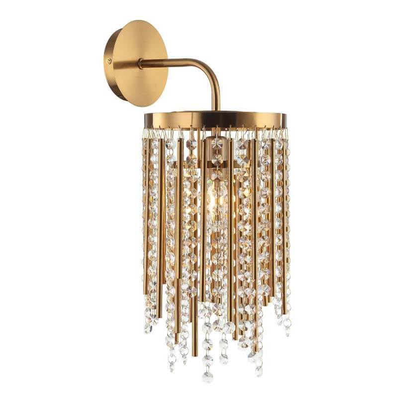 Бра Crystal Wind Chimes Bronze Wall Lamp Бронза Прозрачный в Новосибирске | Loft Concept 