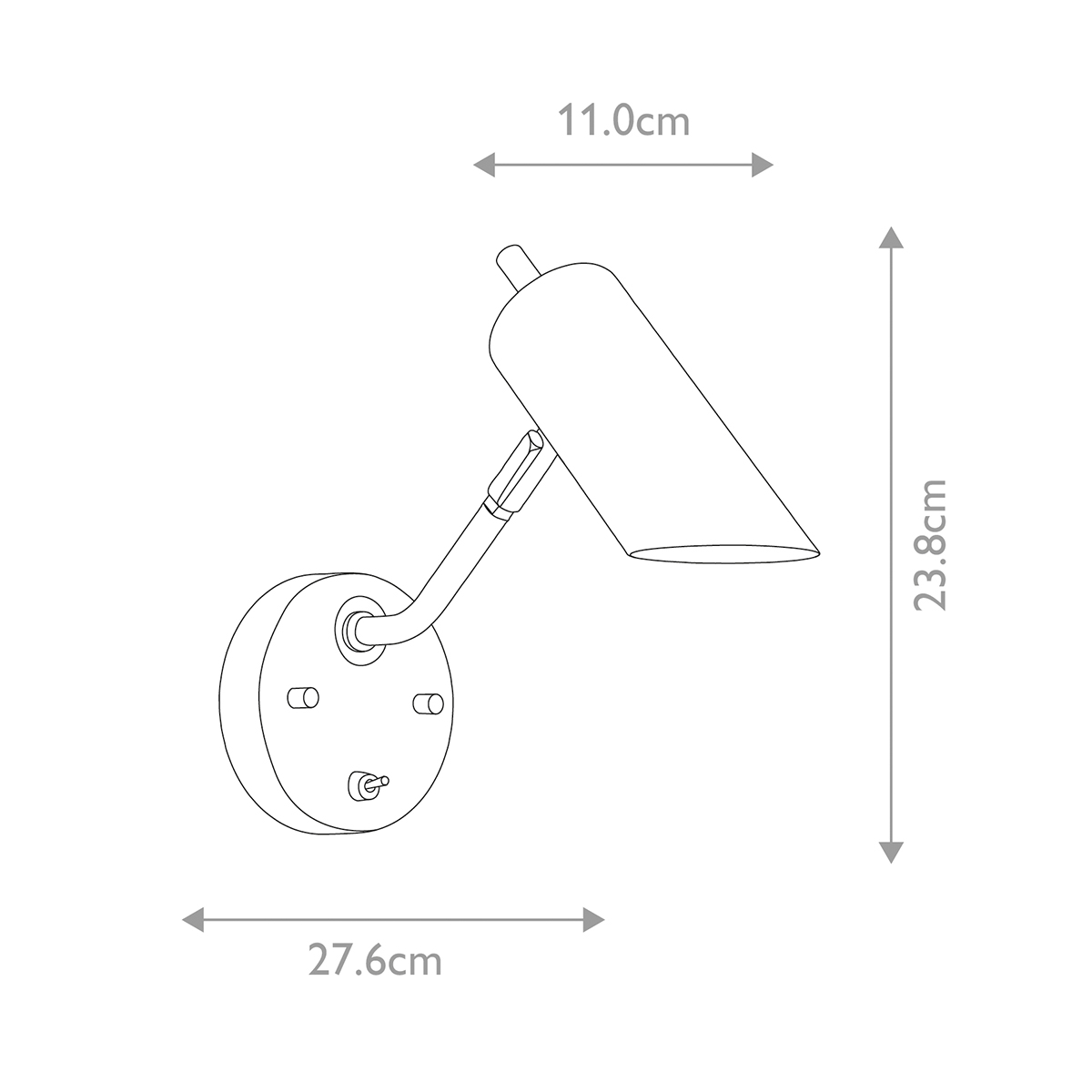 Бра с цилиндрическим плафоном и круглым основанием с выключателем Elstead Lighting в Новосибирске
