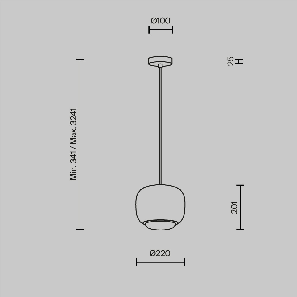 Подвесной светильник Brio Черный 3000К 12Вт в Новосибирске