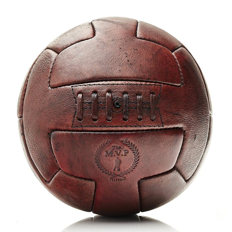 Футбольный Мяч из коричневой Кожи RETRO HERITAGE BROWN LEATHER T SOCCER BALL Коричневый винтаж в Новосибирске | Loft Concept 