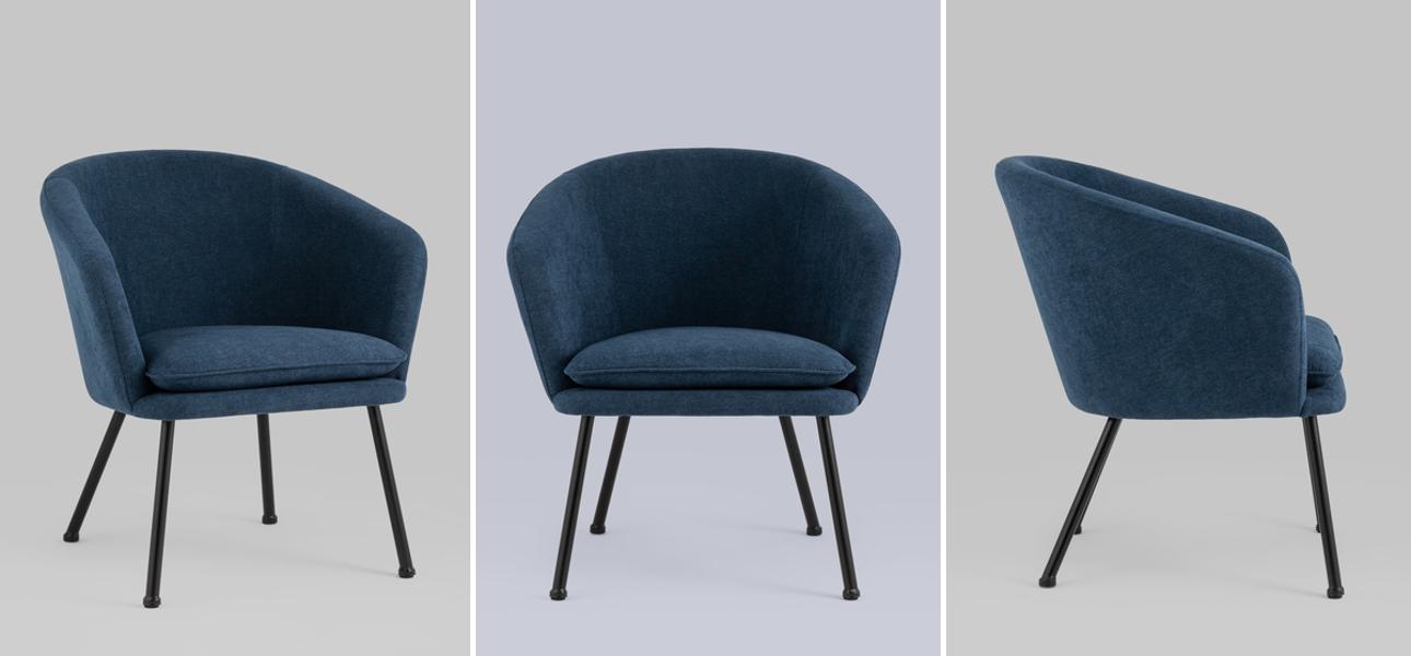 Кресло Calisto цвет синий - фото