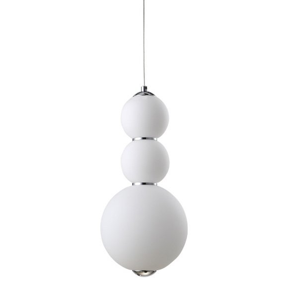 Люстра PEARLS Suspension Pendant Lamp D Белый Хром в Новосибирске | Loft Concept 