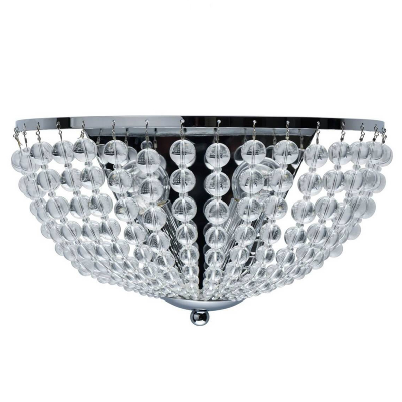 Бра Virginia Clear Beads Wall Lamp chrome Хром Прозрачное Стекло в Новосибирске | Loft Concept 