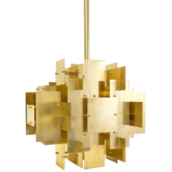 Люстра Jonathan Adler PUZZLE CHANDELIER Латунь в Новосибирске | Loft Concept 