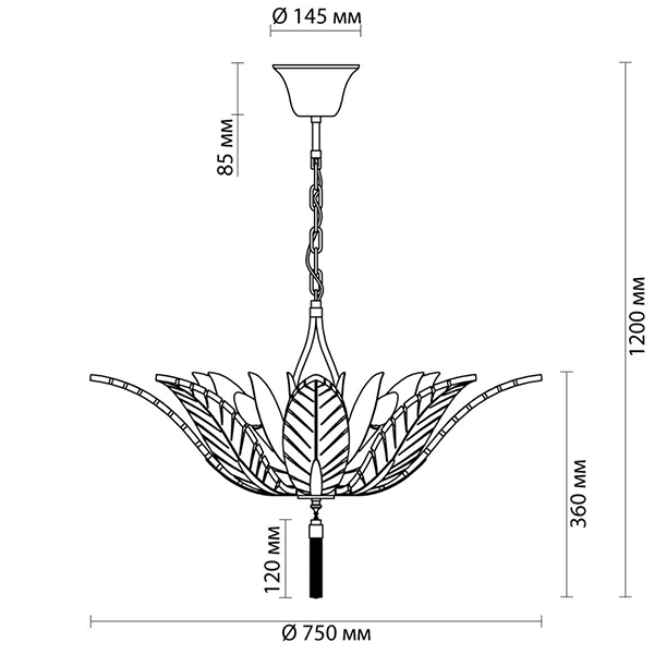 Люстра Glass Petals Chandelier 75 в Новосибирске