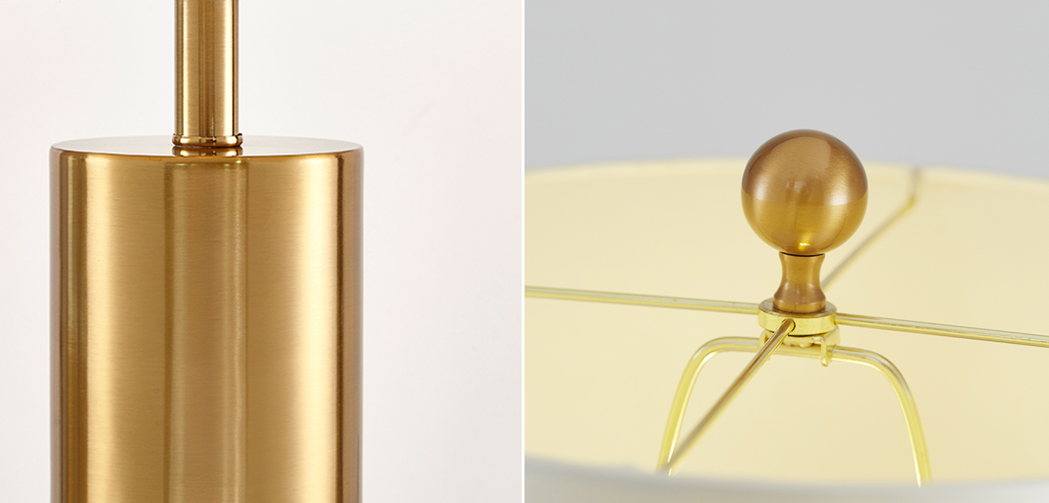 Настольная лампа ZOEY TABLE LAMP Gray base White shade - фото