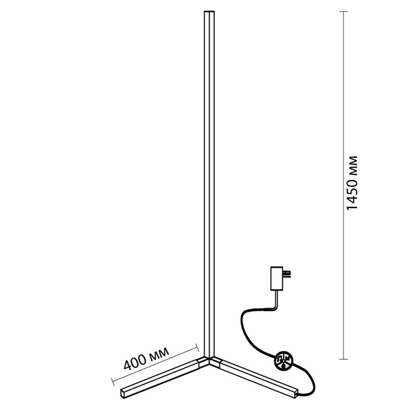 Торшер Trumpet Tube Black Angled в Новосибирске