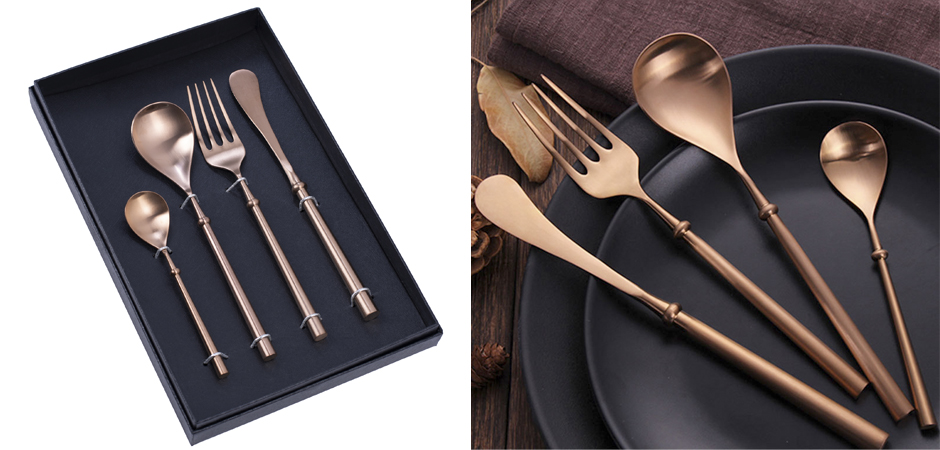 Столовые приборы Ring Handle Copper - фото №1