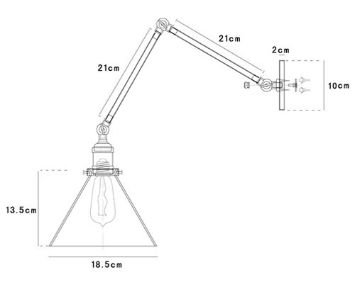 Бра Gloce Cone Shade Loft Industrial Red в Новосибирске