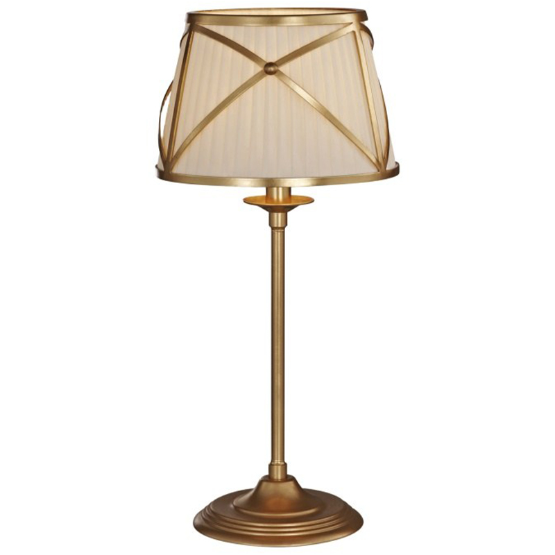 Настольная лампа с абажуром Provence Lampshade Light Gold Table Lamp Золотой Бежевый в Новосибирске | Loft Concept 