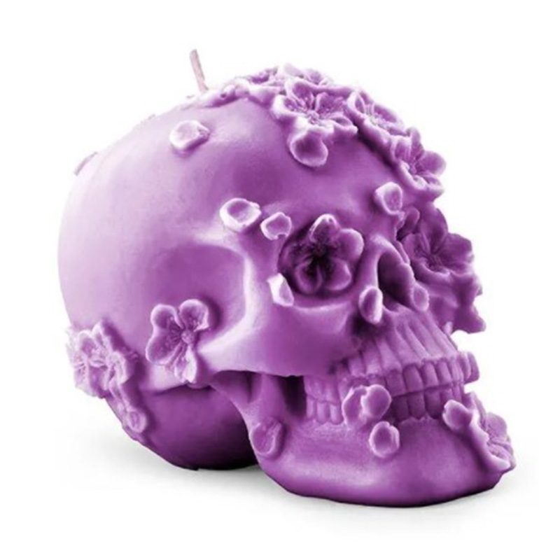 Свеча Purple Flowers Skull Пурпурный в Новосибирске | Loft Concept 