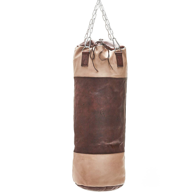 Боксерская груша BROWN LEATHER HEAVY PUNCHING BAG Коричневый Бежевый в Новосибирске | Loft Concept 