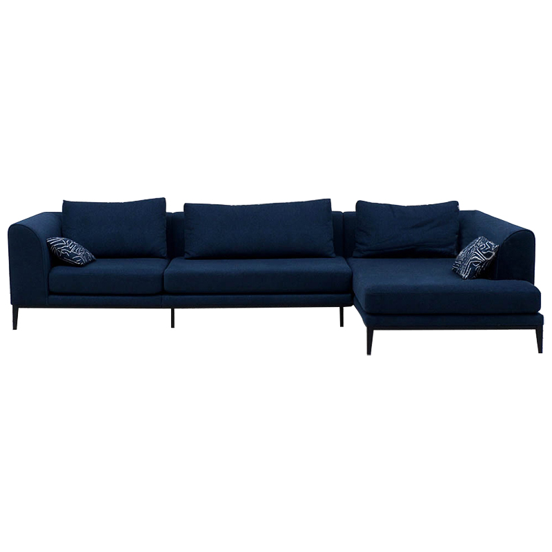 Угловой диван Ferguson Deep Blue Sofa Темно-синий в Новосибирске | Loft Concept 