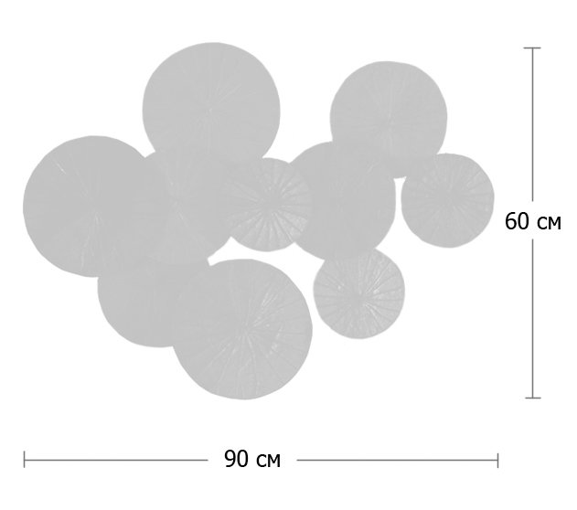 Арт-объект Disc wall art Lotus leaves в Новосибирске