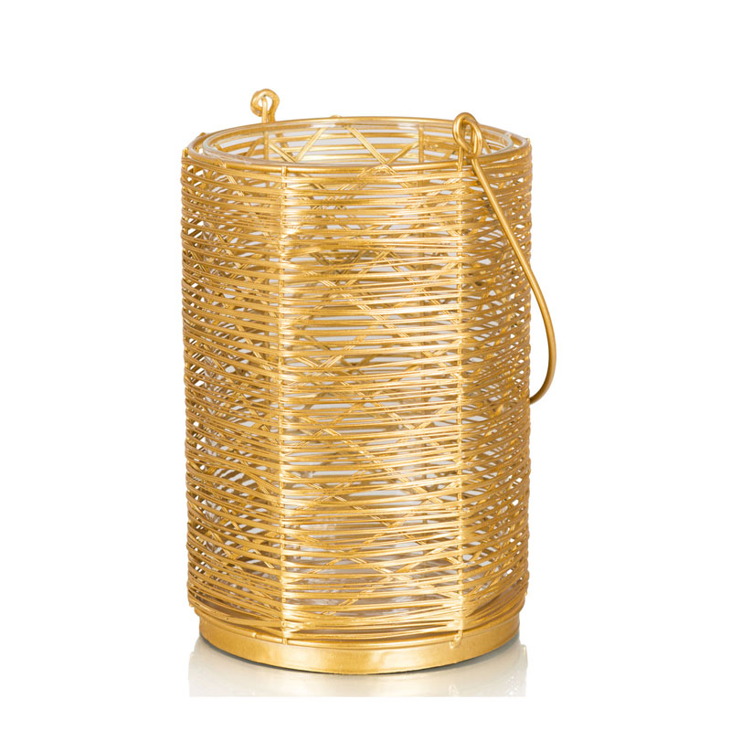 Подсвечник Gold Wicker Candlestick Золотой в Новосибирске | Loft Concept 