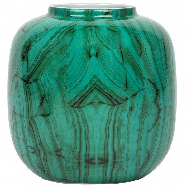 Ваза Malachite Vase Low Малахит в Новосибирске | Loft Concept 