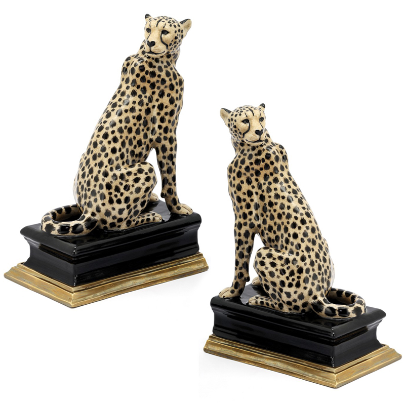 Держатель для книг BOOKEND CHEETAH Черный Золотой Бежевый в Новосибирске | Loft Concept 