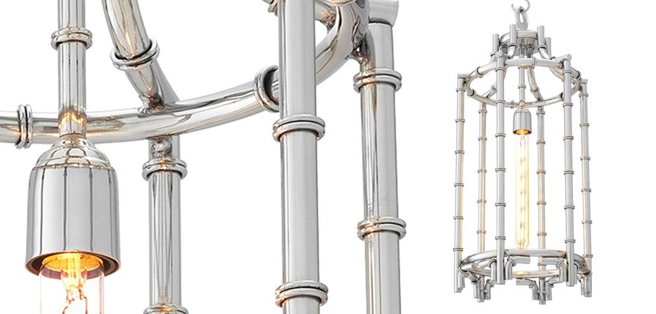 Люстра Eichholtz Lantern Vasco Steel - Loft-Concept в Новосибирске