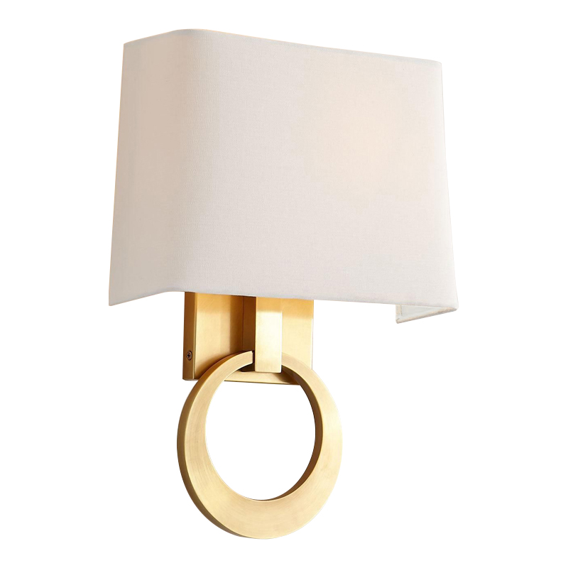 Бра Dana Sconce Brass Ring Латунь Белый в Новосибирске | Loft Concept 