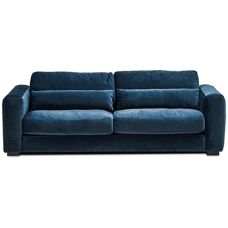 Диван Kleber Sofa blue Темно-синий Черный в Новосибирске | Loft Concept 