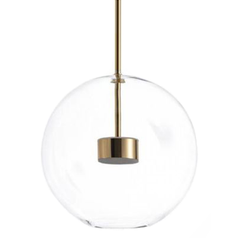 Подвесной Светильник Giopato & Coombes Bollr Pendant BUBBLE LAMP 1 шар золото Белый Золотой Прозрачное Стекло в Новосибирске | Loft Concept 