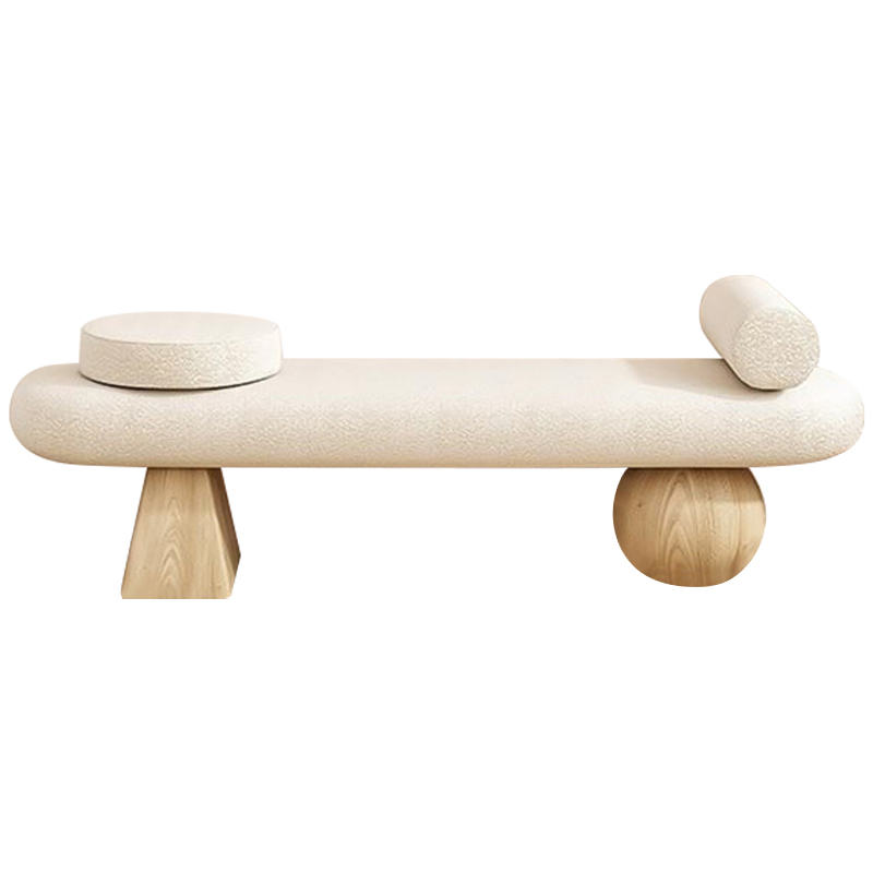 Банкетка Hollie Wooden Forms Bench Бежевый Древесина в Новосибирске | Loft Concept 