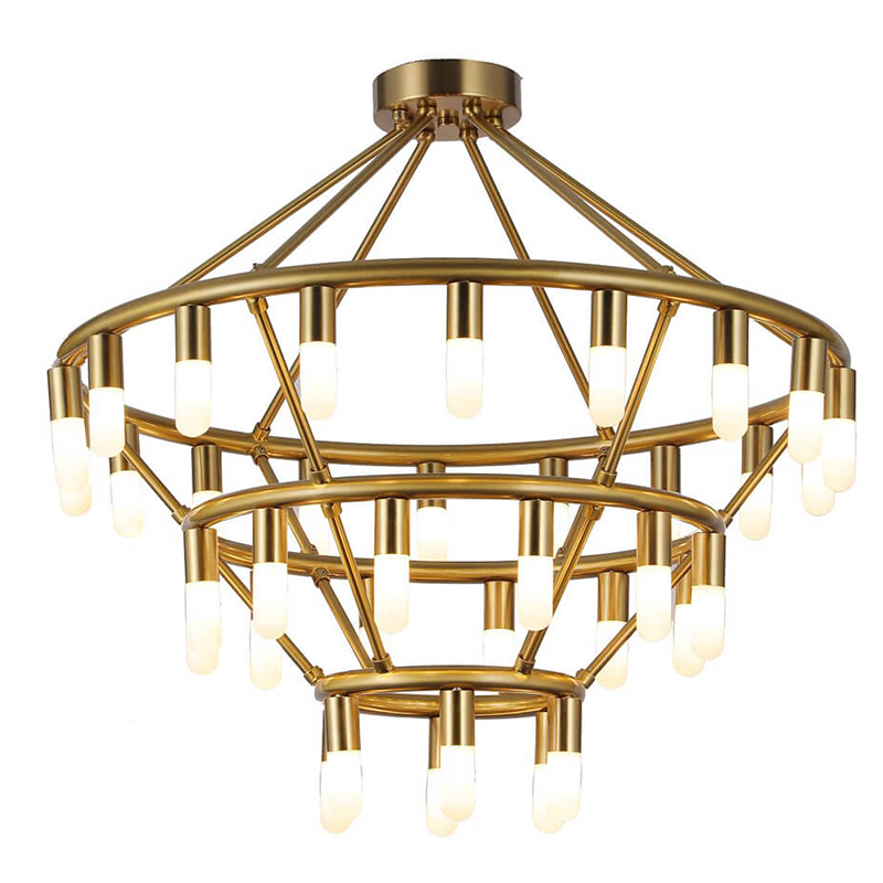 Люстра Maynor Candles Chandelier Латунь в Новосибирске | Loft Concept 