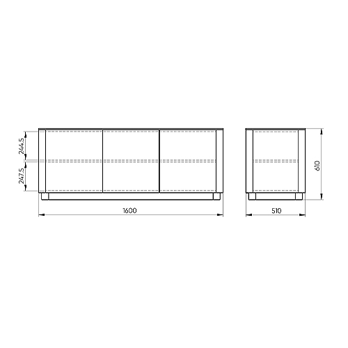 Тумба серо-бежевая с 3-мя дверцами Tammi  в Новосибирске