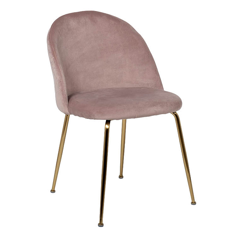 Стул Sadler Chair pink velor Розовый (Rose) Золотой в Новосибирске | Loft Concept 