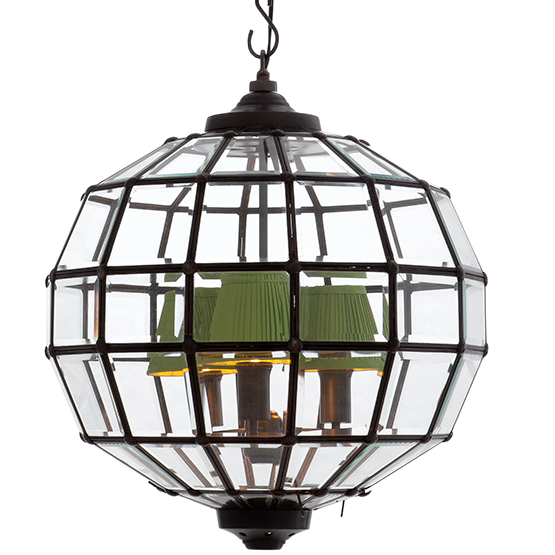 Люстра Lantern Luna Bronze S Темная бронза Прозрачный (Transparent) в Новосибирске | Loft Concept 