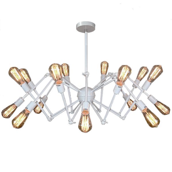 Cветильник Loft Sputnik Chandelier Spider White Белый в Новосибирске | Loft Concept 