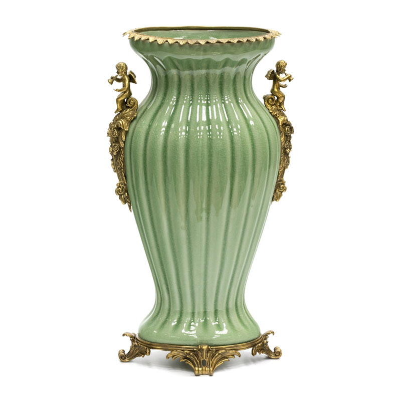 Ваза Bronze Angel Vase green Бронза Зеленый в Новосибирске | Loft Concept 