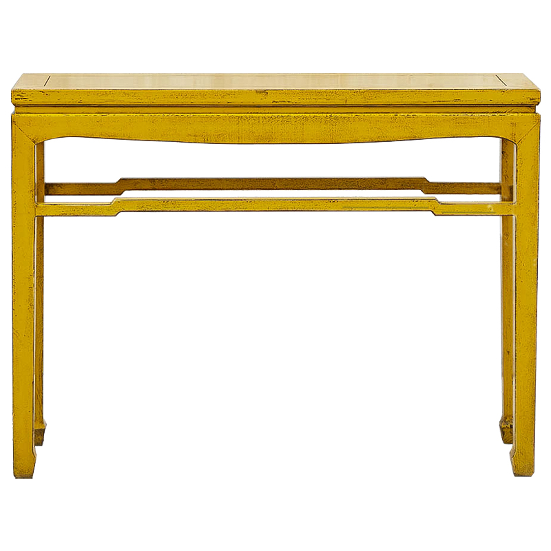 Консоль в китайском стиле из массива сосны Yellow Chinese Collection Console Желтый Консоль в китайском стиле из массива сосны Yellow Chinese Collection Console Желтый в Новосибирске | Loft Concept