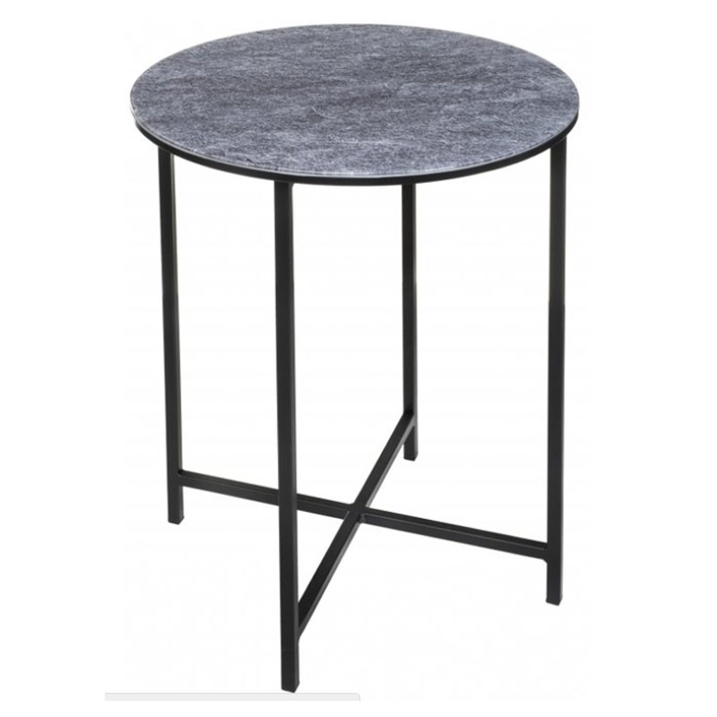 Приставной стол Zermatt Side Table round gray Серый (Gray) в Новосибирске | Loft Concept 