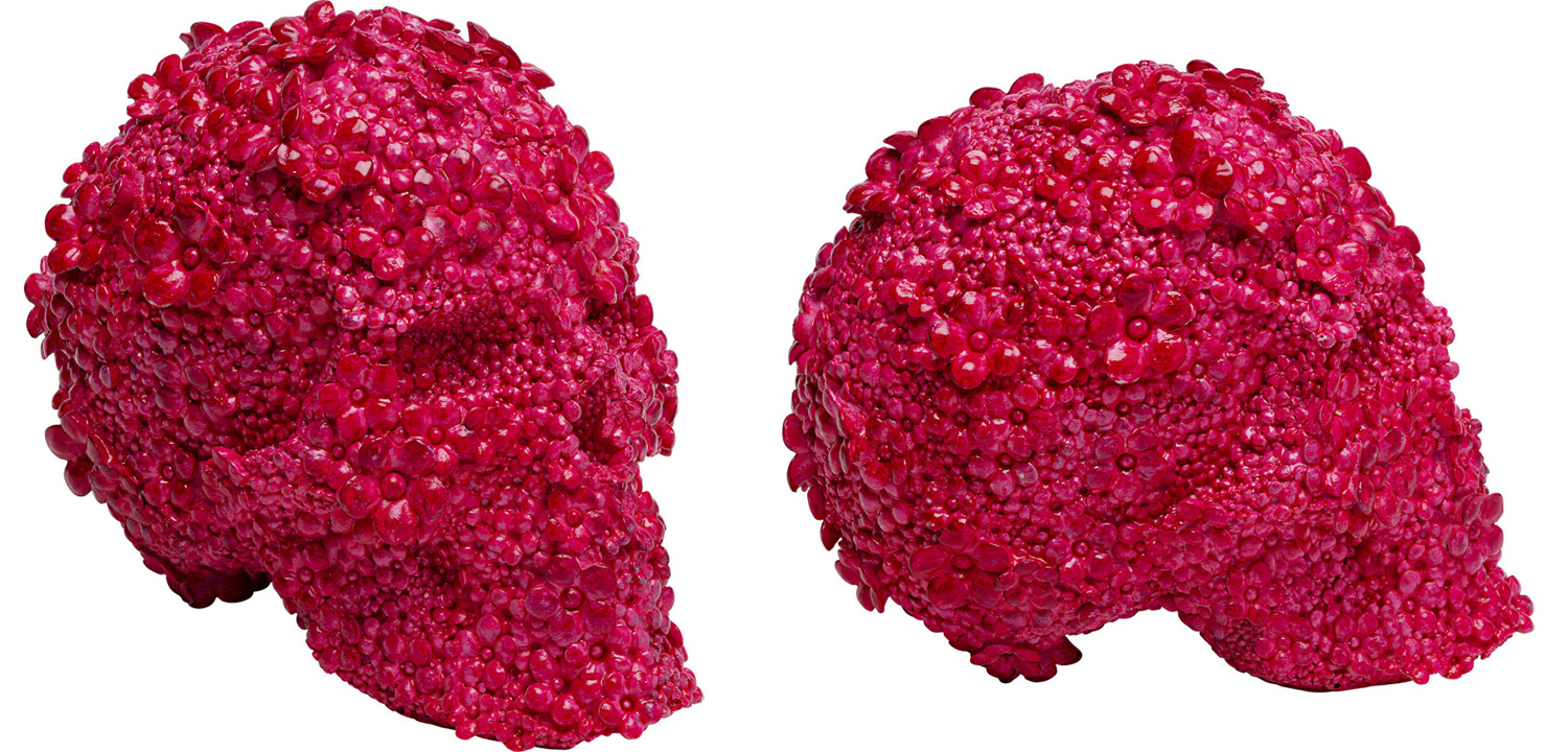 Копилка Pink Skull made of Flowers - фото