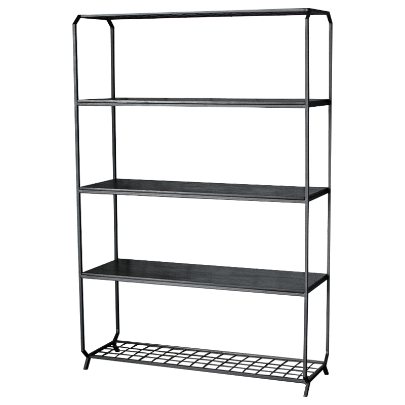 Стеллаж Jaeden Industrial Metal Rust Rack Черный в Новосибирске | Loft Concept 