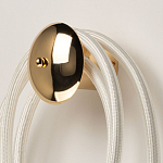 Бра с круглым золотистым основанием и белыми изогнутыми световыми линиями Luke Lampco Tracer Lamp варинант исполнения - 3 | Loft Concept в Новосибирске