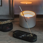 Подставка под благовония из эпоксидной смолы шампань Epoxy Resin Flowers Incense Oval Stand Champagne варинант исполнения - 3 | Loft Concept в Новосибирске