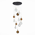 Люстра светодиодная с сферическими стеклянными плафонами Splatter варинант исполнения - 6 | Loft Concept в Новосибирске