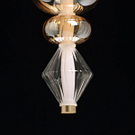 Подвесной светильник с вертикальной композицией из прозрачных и янтарных стеклянных шаров и ромбов Gabriel Scott Luna варинант исполнения - 8 | Loft Concept в Новосибирске