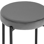 Табурет с мягким круглым сиденьем RIO Grey варинант исполнения - 4 | Loft Concept в Новосибирске
