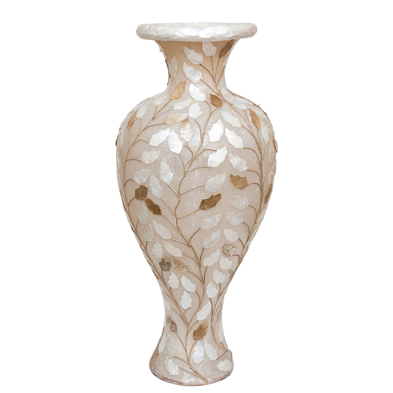 Торшер из перламутра в виде вазы Indonesian Vase Перламутровый в Новосибирске | Loft Concept 