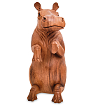 Статуэтка деревянная в виде бегемота Hippopotamus of the World варинант исполнения - 2 | Loft Concept в Новосибирске