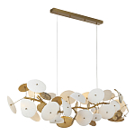 Люстра с белыми и золотистыми цветами G9 Dahlia Flowers Lamp варинант исполнения - 4 | Loft Concept в Новосибирске