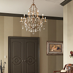 Люстра многоярусная с 12-ю лампами и стеклянными подвесками в классическом стиле Feiss варинант исполнения - 3 | Loft Concept в Новосибирске