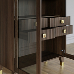 Дизайнерский шкаф витрина Elsa Dreams Walnut с 4-мя ящиками варинант исполнения - 8 | Loft Concept в Новосибирске