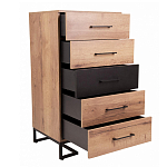 Комод с 5-ю ящиками в стиле лофт Urban Style Space варинант исполнения - 5 | Loft Concept в Новосибирске