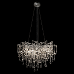 Люстра подвесная с прозрачными стеклянными подвесками в форме капель Диаметр 60 см Droplet Chandelier варинант исполнения - 11 | Loft Concept в Новосибирске