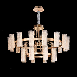 Люстра двухъярусная круглая с текстурными цилиндрическими плафонами Glimpse варинант исполнения - 9 | Loft Concept в Новосибирске